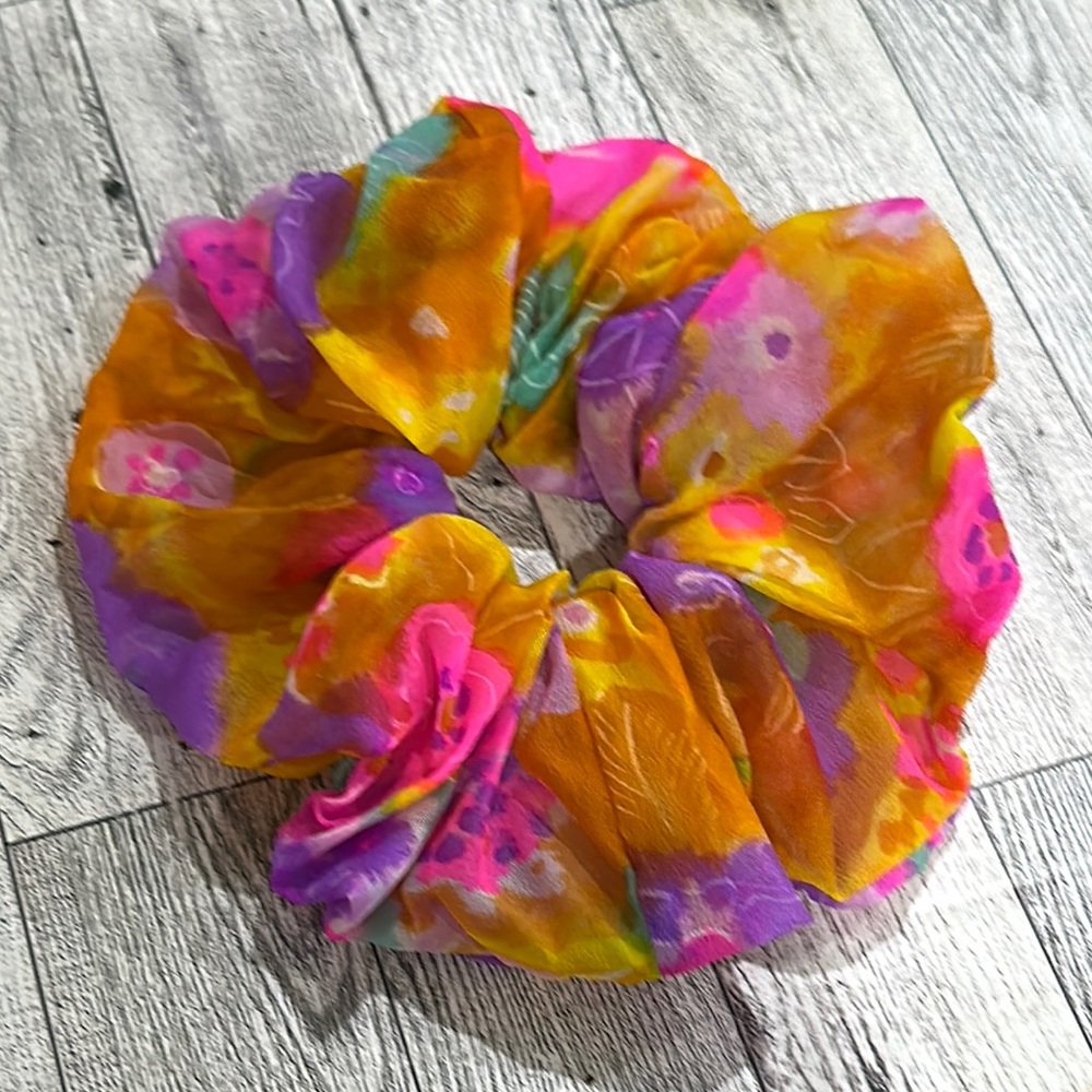 Chic Jem Vibrant Pink and Orange Hair Accessories